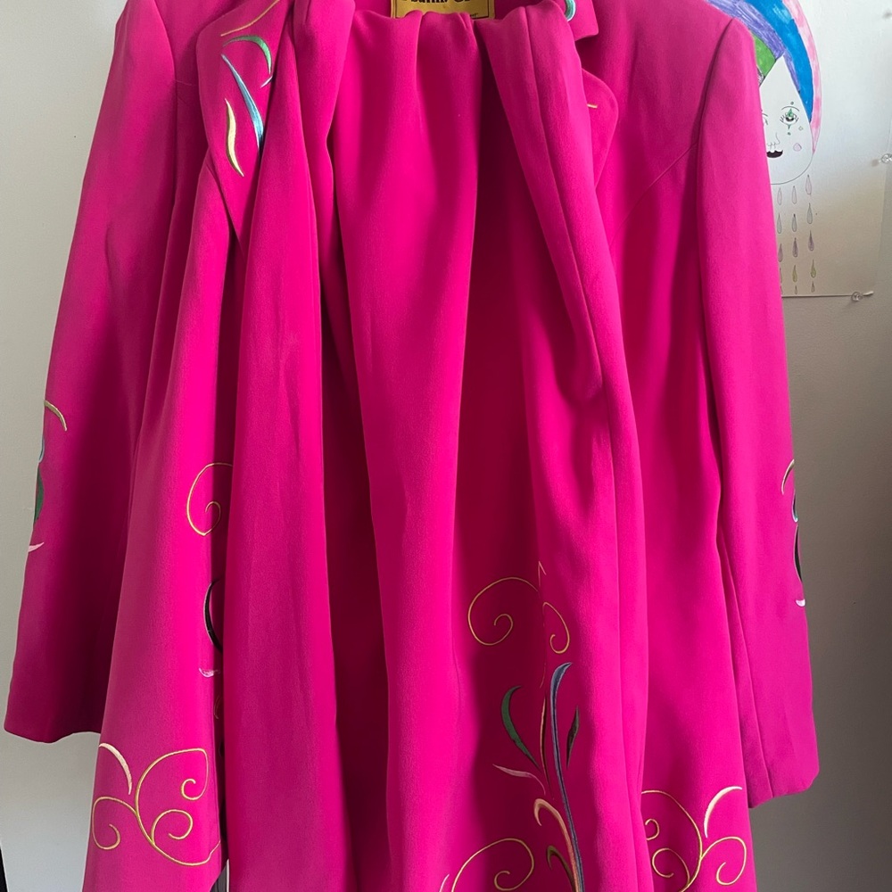 Women's Pink Embroidered Jacket - Picture 4 of 4